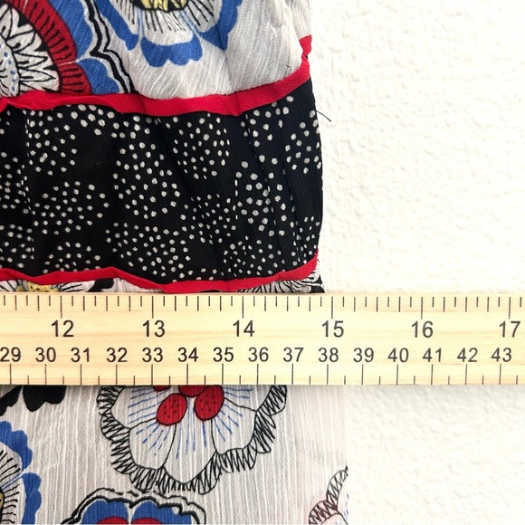 Bisou Bisou Mini Babydoll Dress Y2k Floral Sheer Garden Girl Festival Size Large - Picture 11 of 14